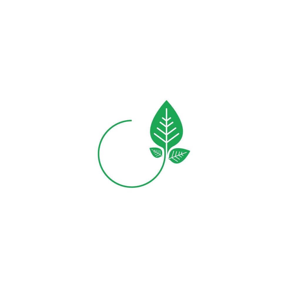 Leaf icon logo template vector