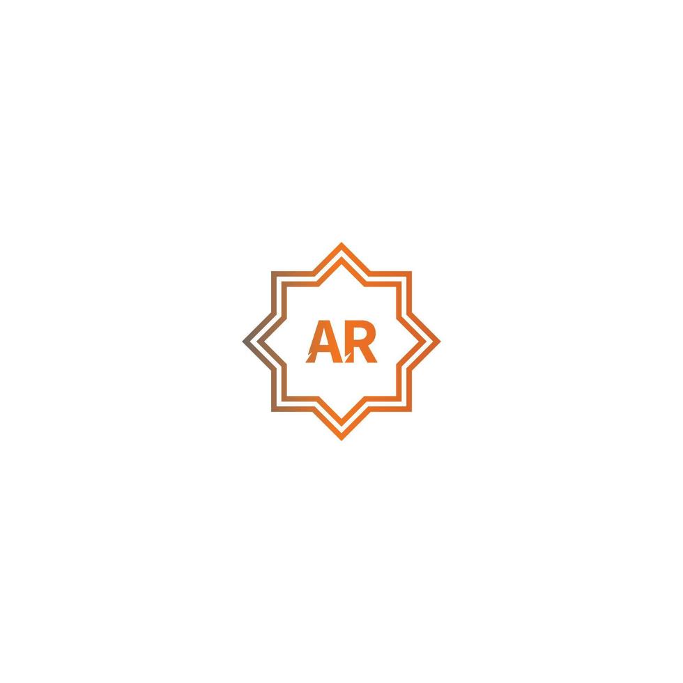 Square AR  logo letters design vector