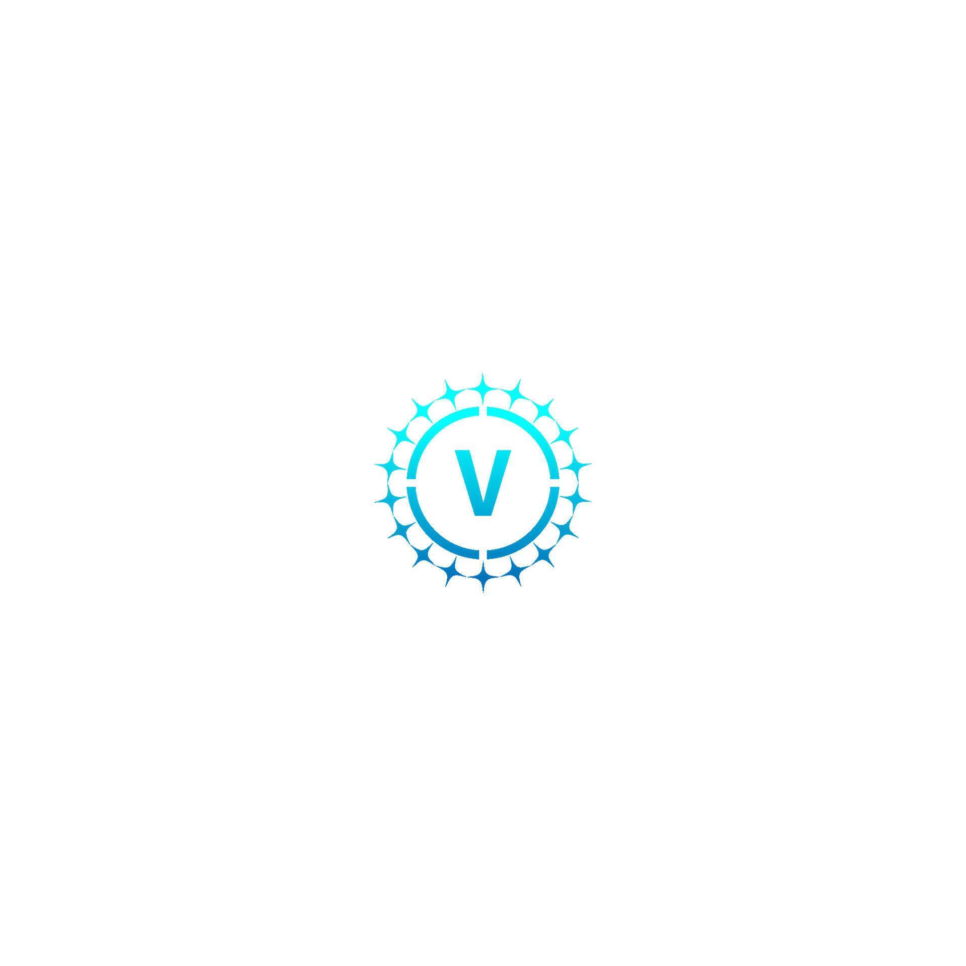 Circle V logo letter design concept in gradient colors 7057271 Vector