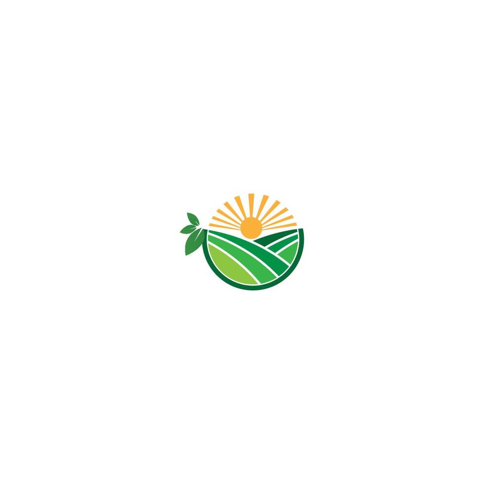 logotipo de agricultura. diseño de logotipo de hoja, concepto ecológico vector