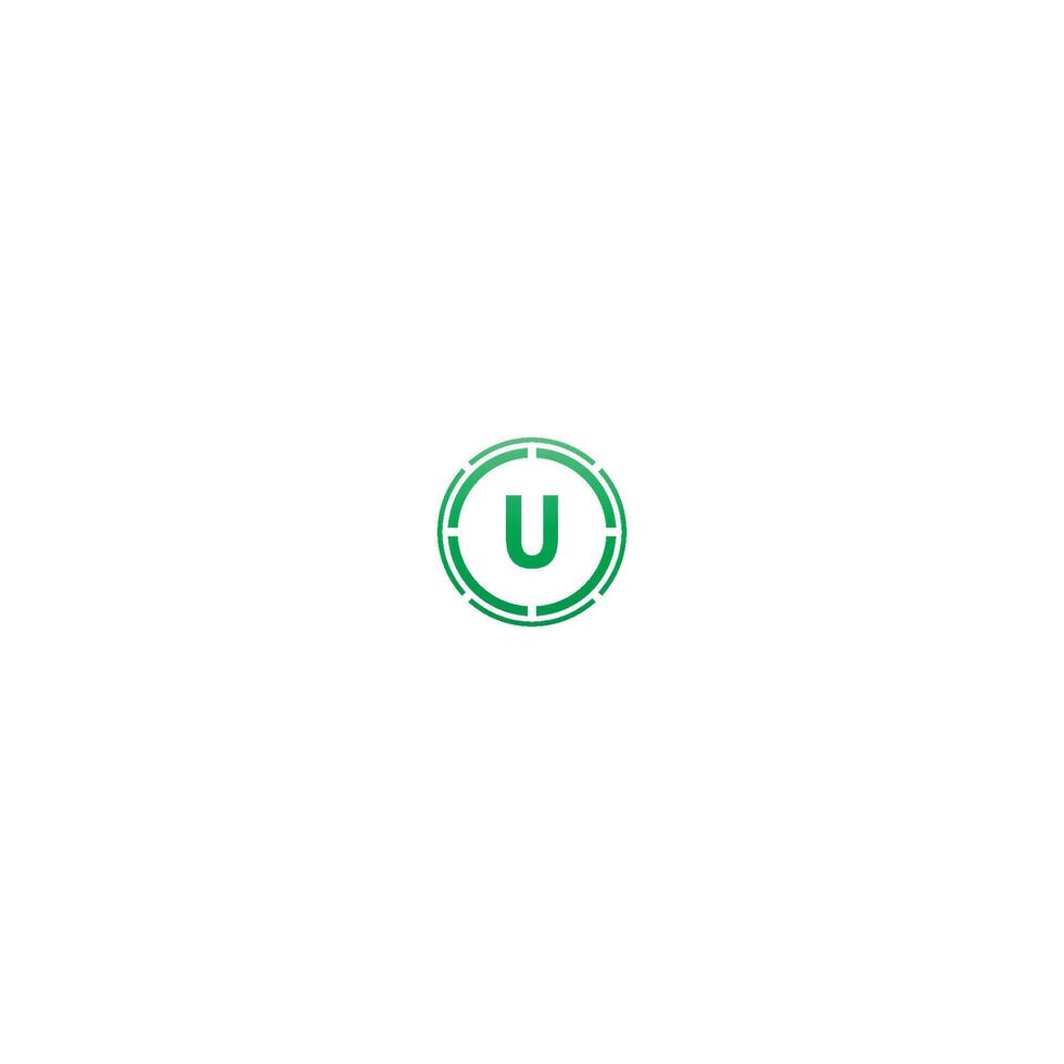 Circle U  logo letter design concept in gradient colors vector