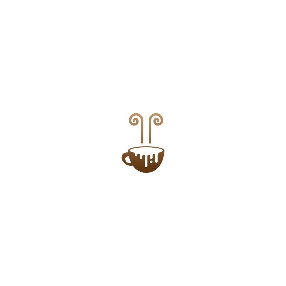 Coffee cup logo vector cafe icon