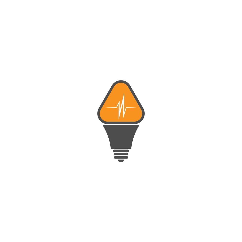 icono de logotipo de idea de lámpara de bombilla vector