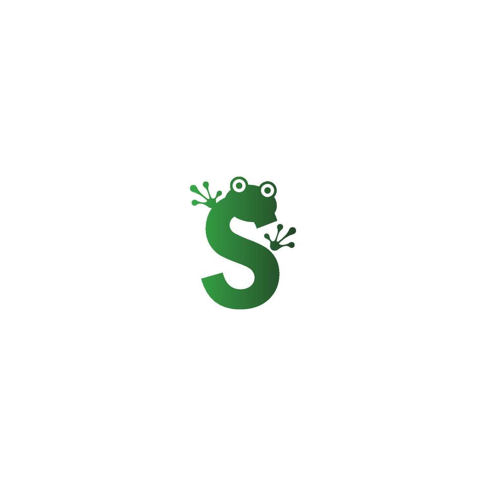 Letter S logo design frog footprints concept vector