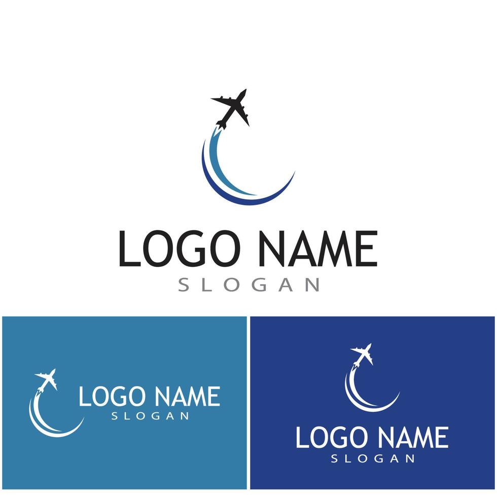 Airplane icon vector illustration design Logo Template