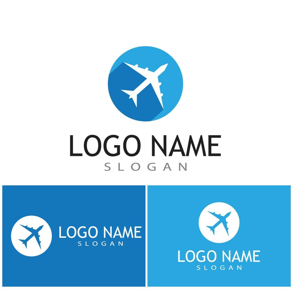 Airplane icon vector illustration design Logo Template