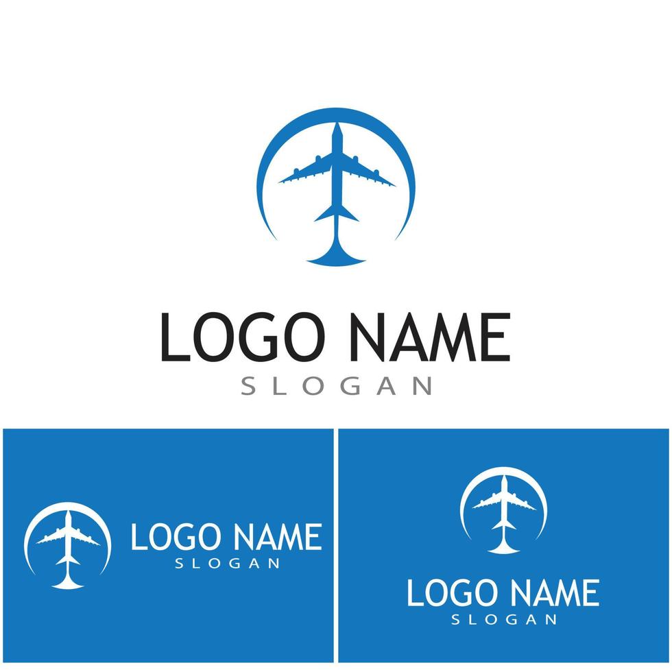 Airplane icon vector illustration design Logo Template