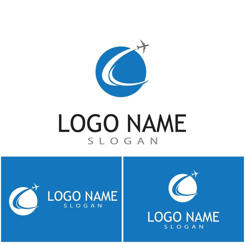 Airplane icon vector illustration design Logo Template