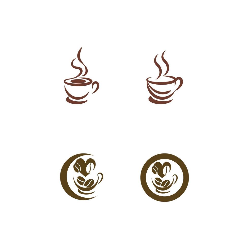 diseño de icono de vector de plantilla de logotipo de taza de café
