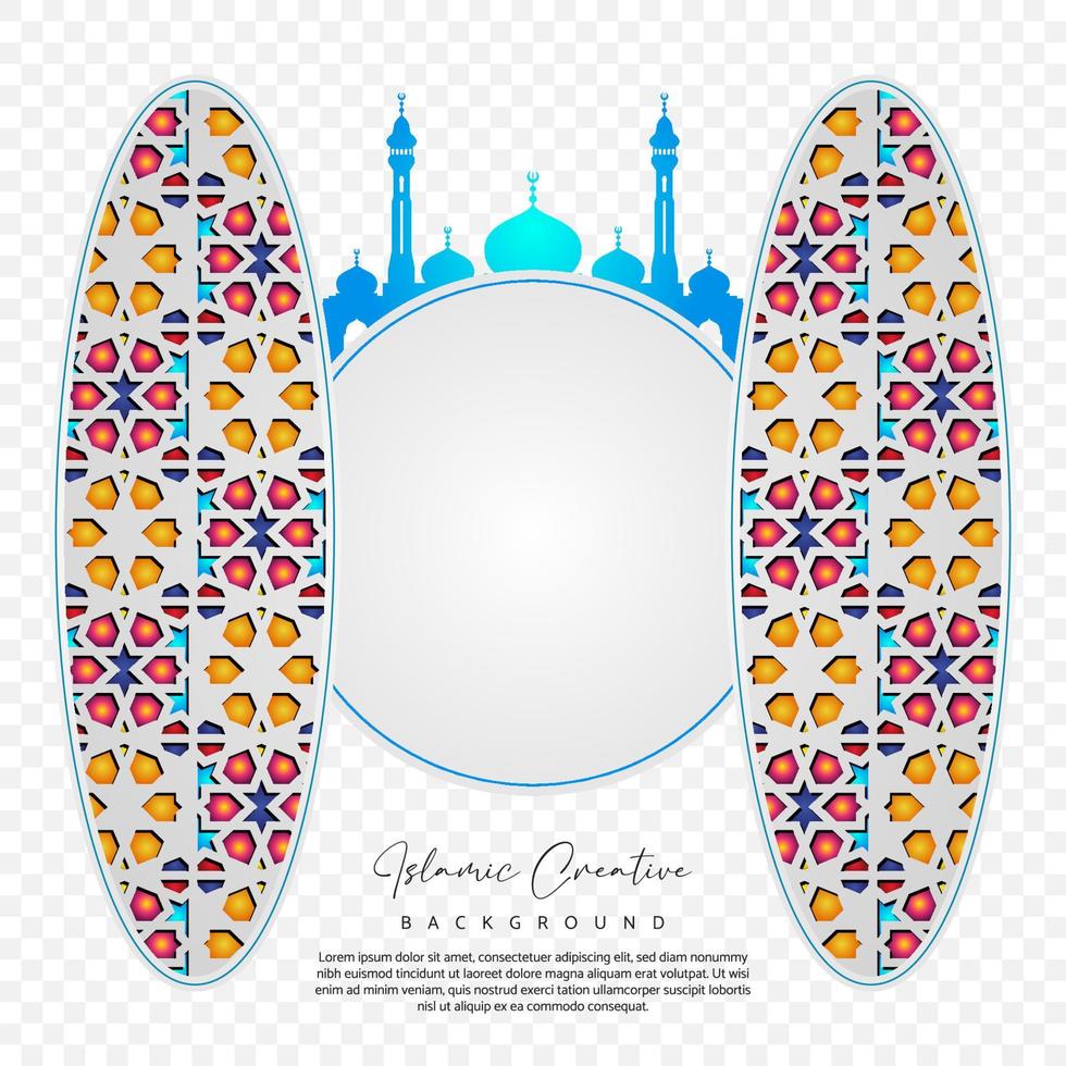 Elegant mosque gate design. Islamic creative background vector