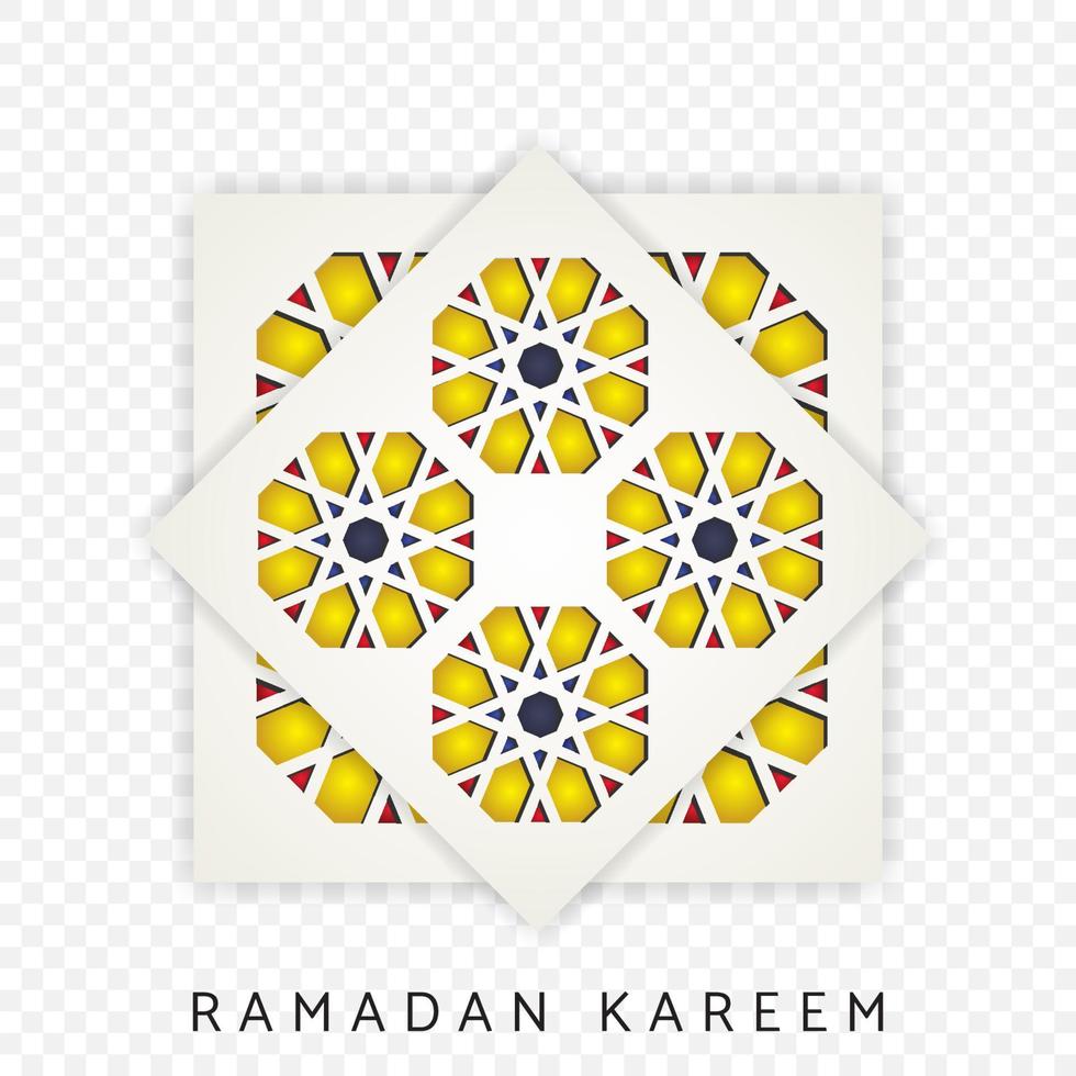 Elegant mosque gate design. Ramadan kareem background with Islamic mosaic and islamic window vector