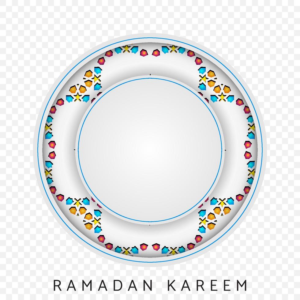 Ramadan kareem background with Islamic mosaic vector