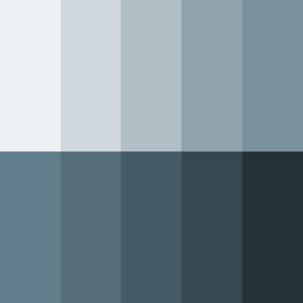 paleta de colores de variación de sombra gris vector