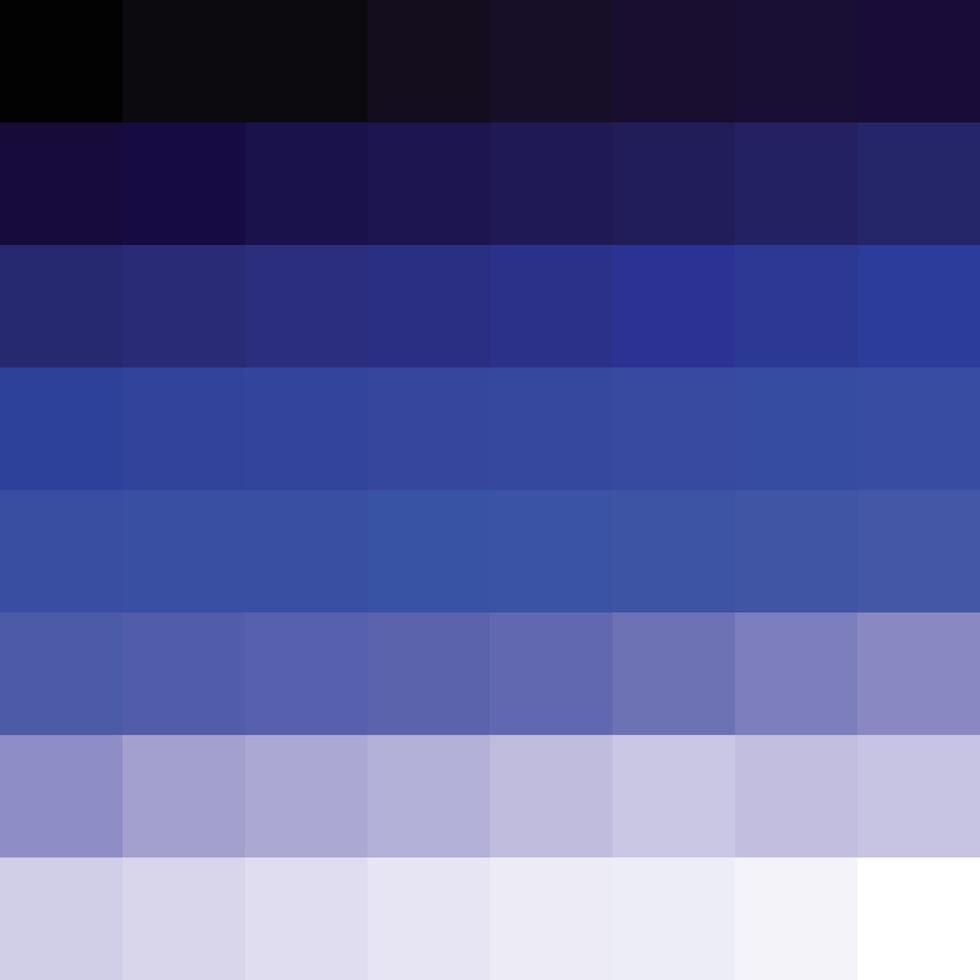 Blue Shade Variation Color Palette vector