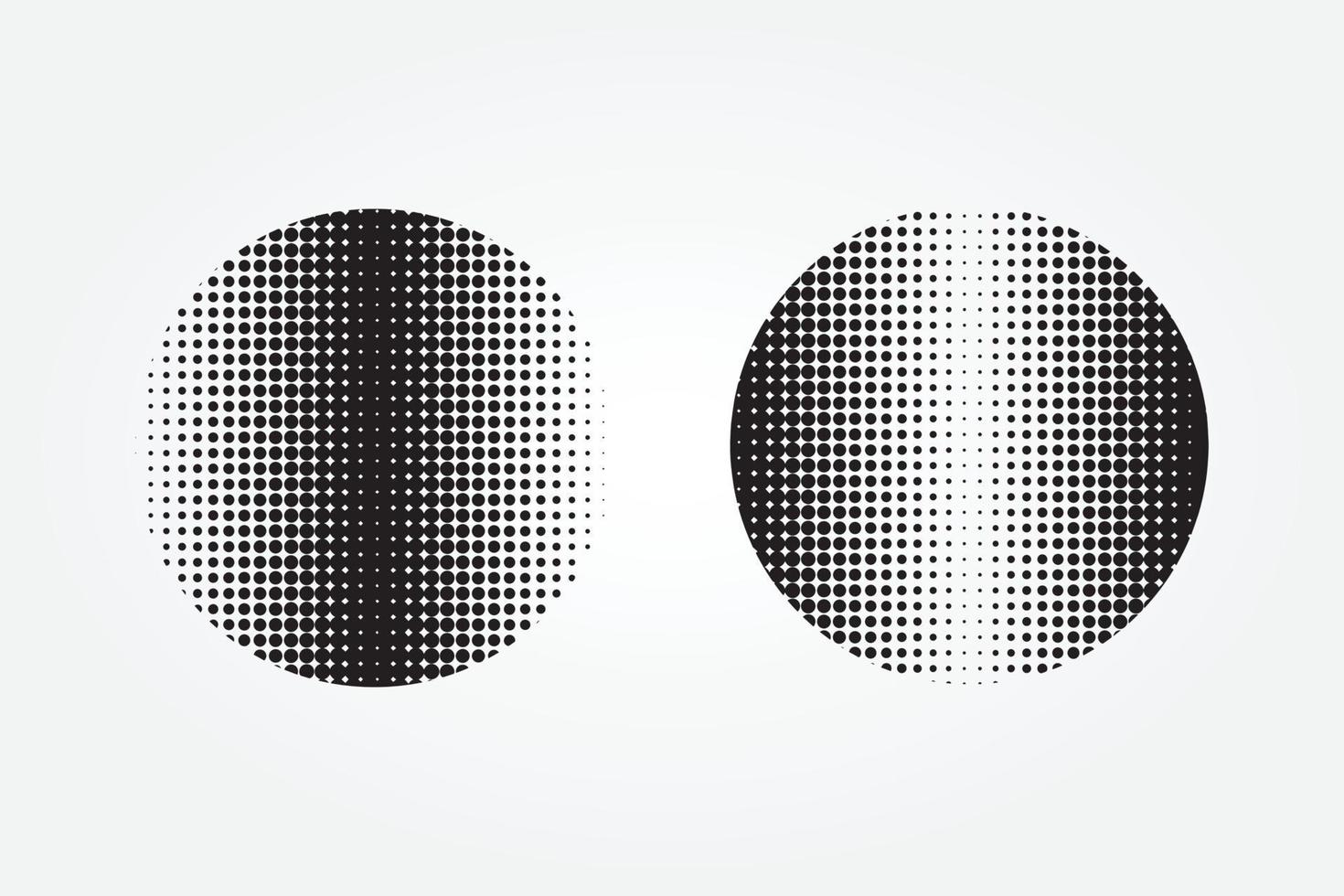 Abstract halftone set of circles vector