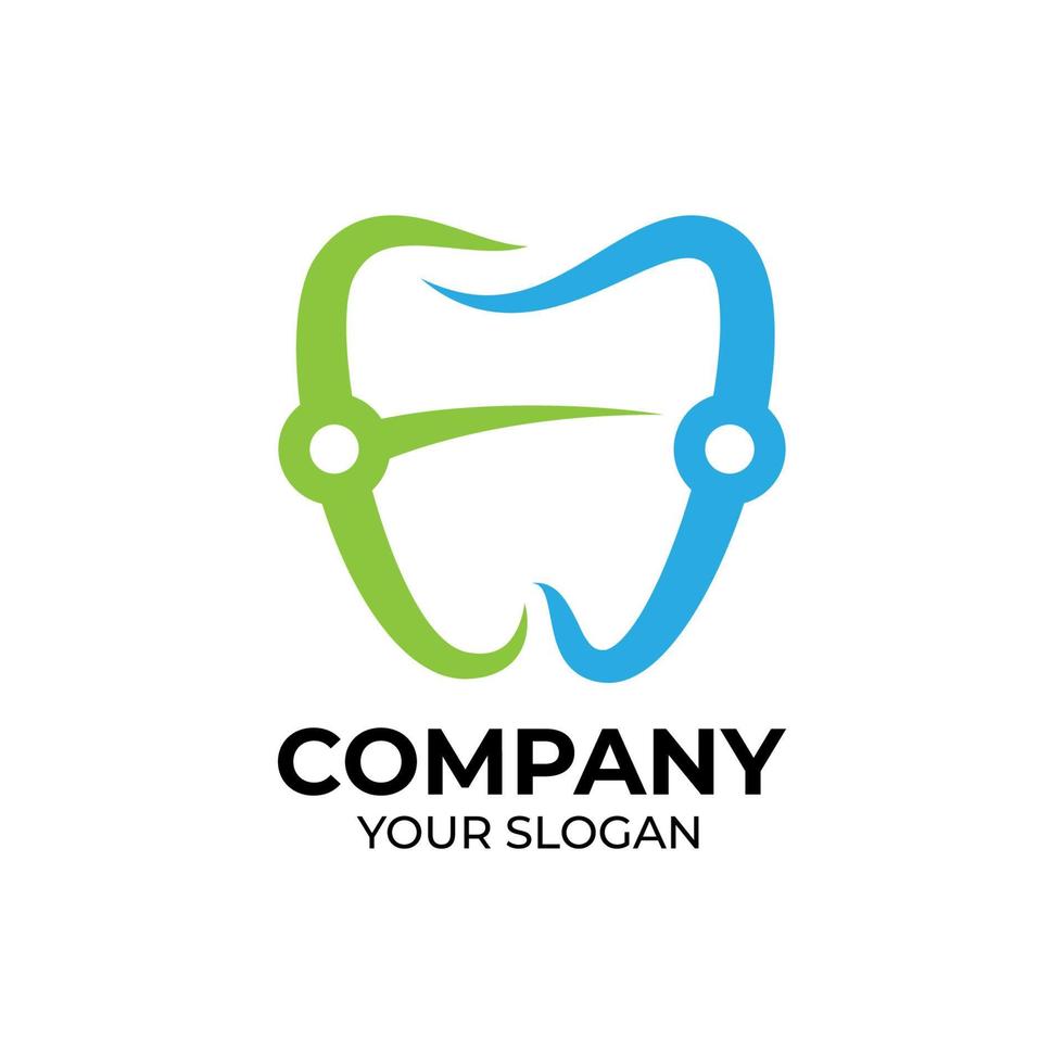 Dental tech logo design vector