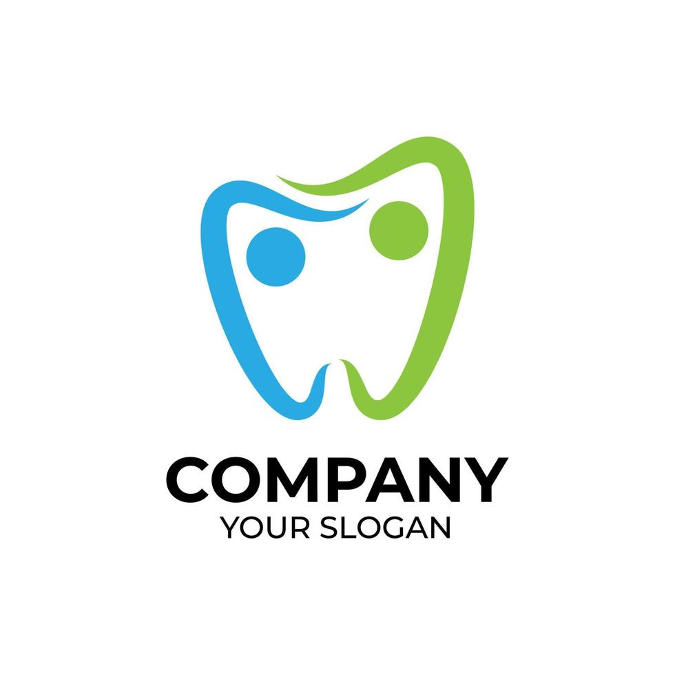 diseño de logotipo de cuidado dental vector