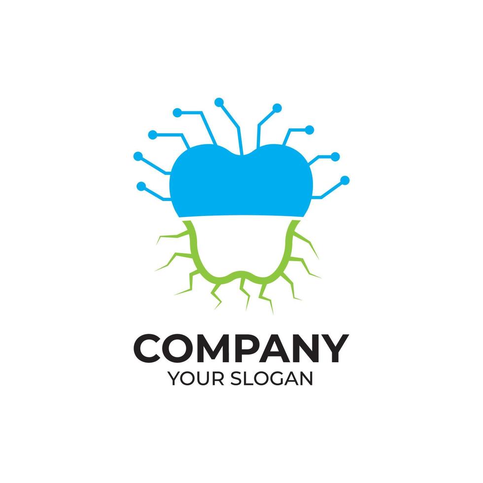 Dental care logo design vector