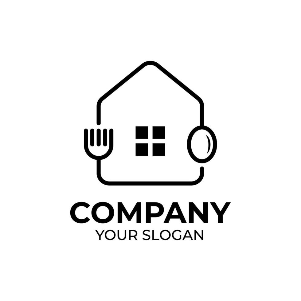 Kitchen  food logo design vector