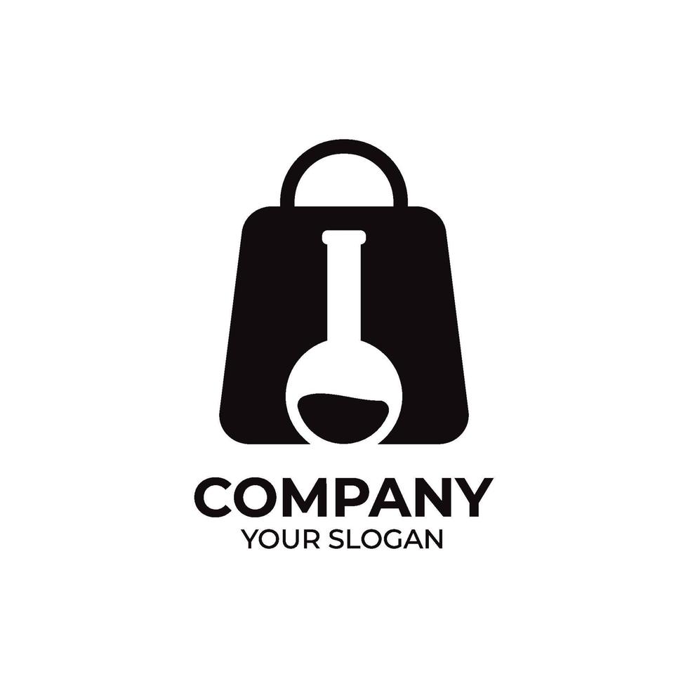Medical laboratory store logo design vector