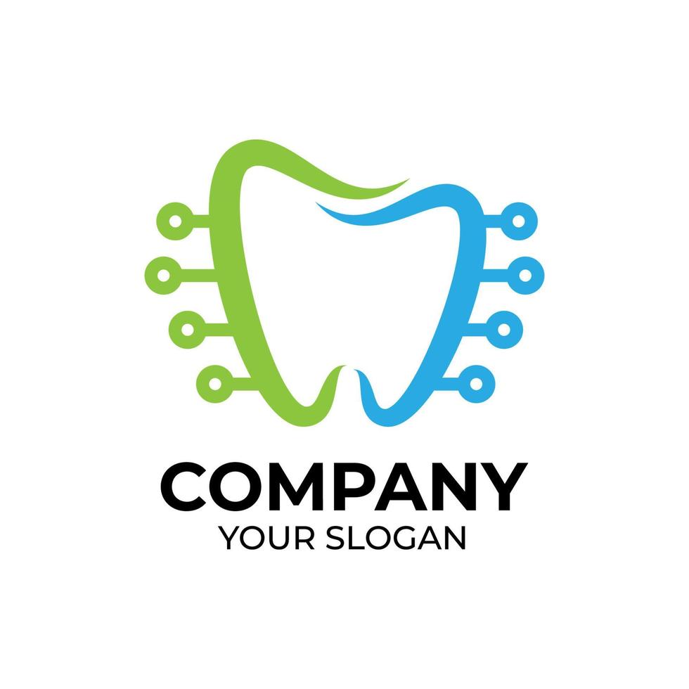Dental tech logo design vector