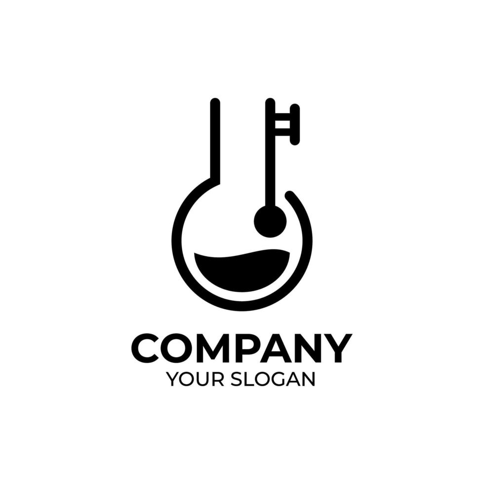 Key lab logo design vector