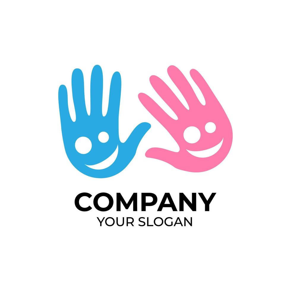 Hand care logo design vector