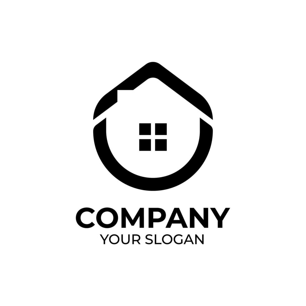 diseño de logotipo inmobiliario vector