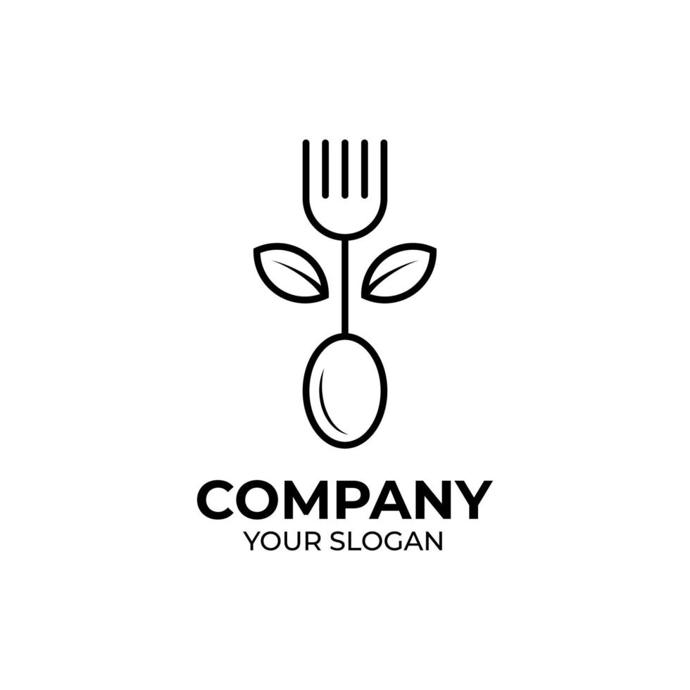 diseño de logotipo de comida fresca vector