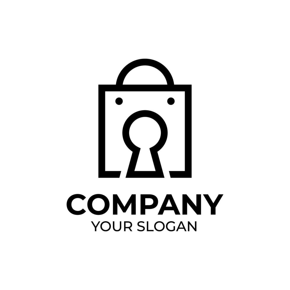 Safe shop logo design vector
