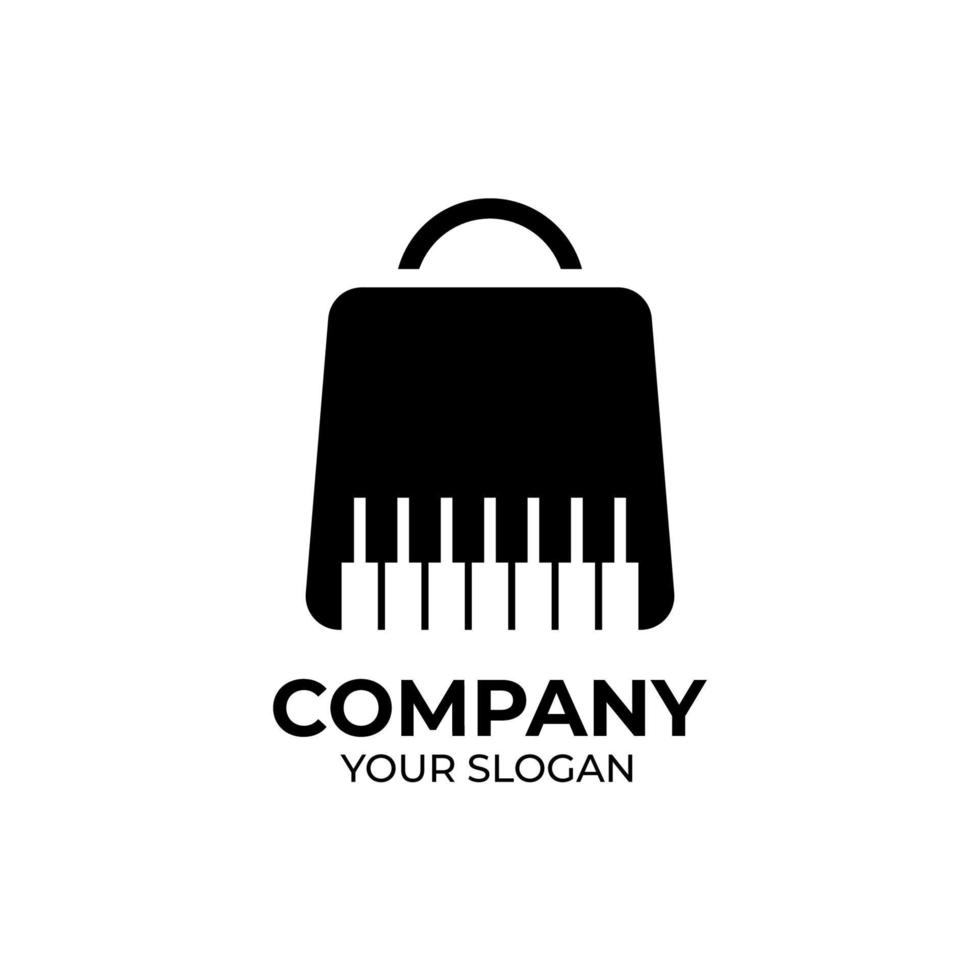 Music store logo design vector