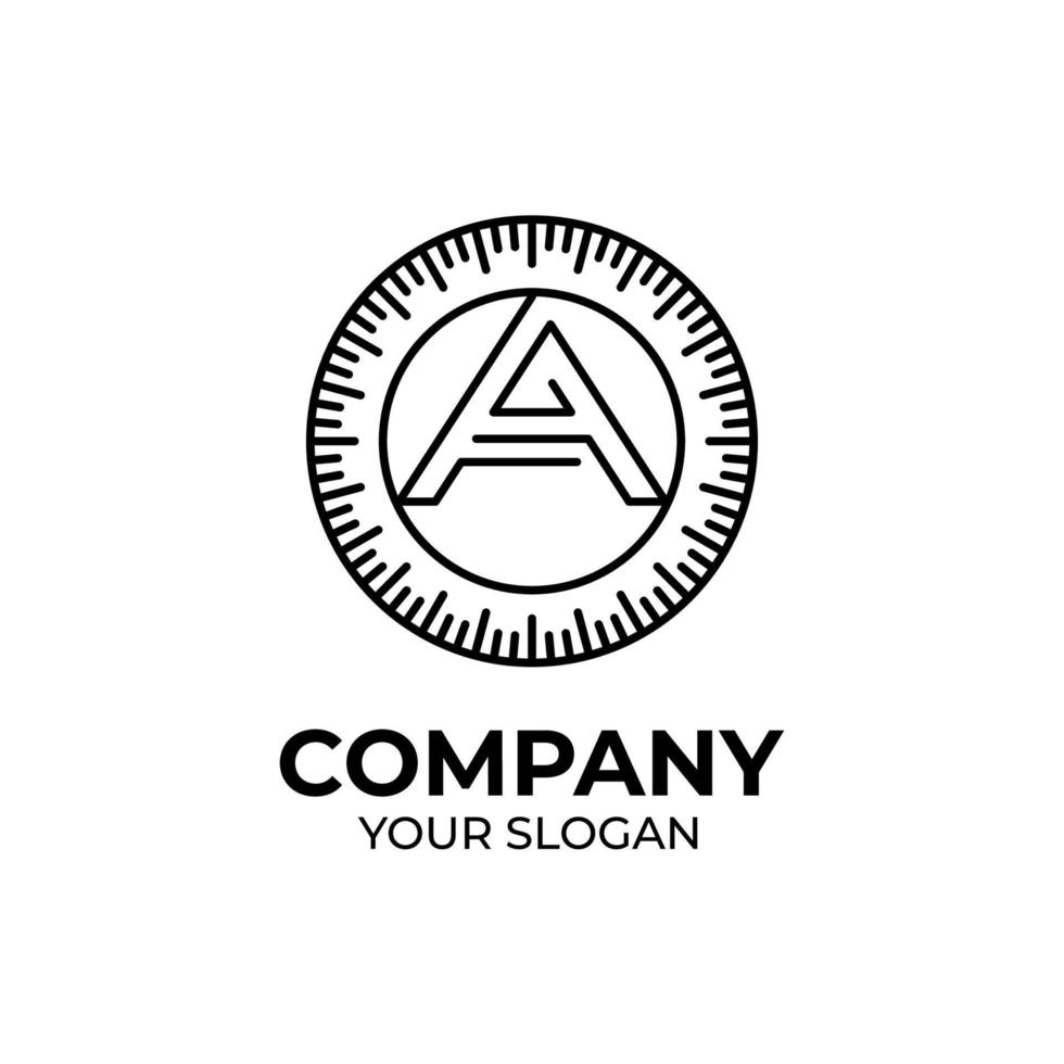 Construction architect logo design vector