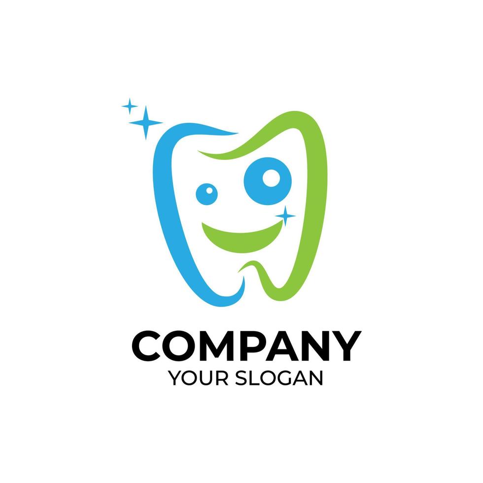 diseño de logotipo de cuidado dental vector