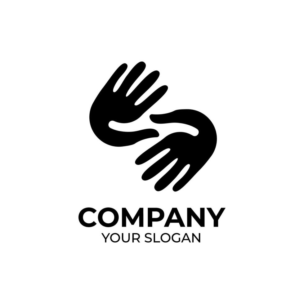 Hand care logo design vector