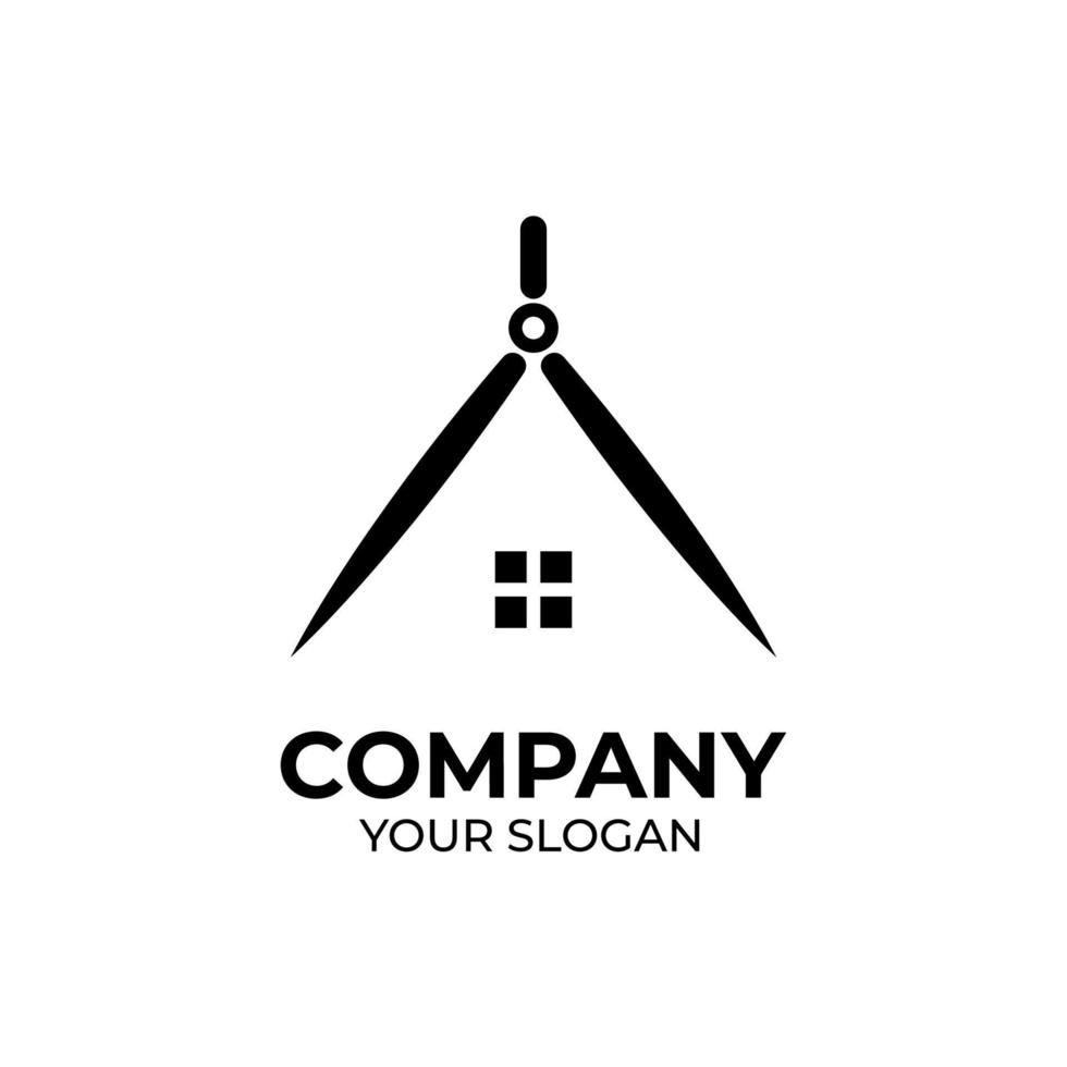 Construction architect logo design vector