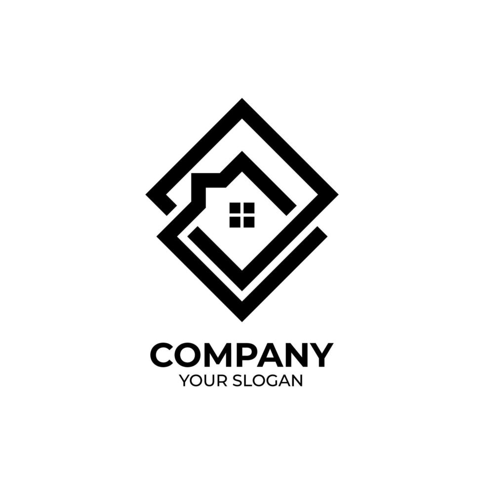 diseño de logotipo inmobiliario vector