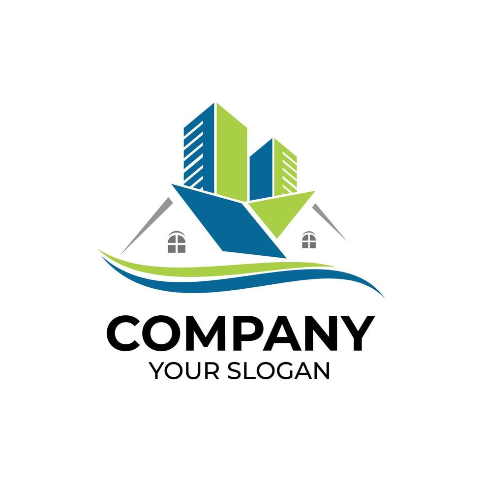 Real estate logo design vector