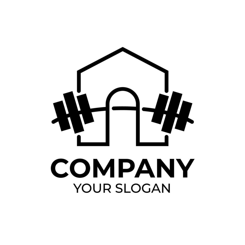 Fitness gym logo design vector