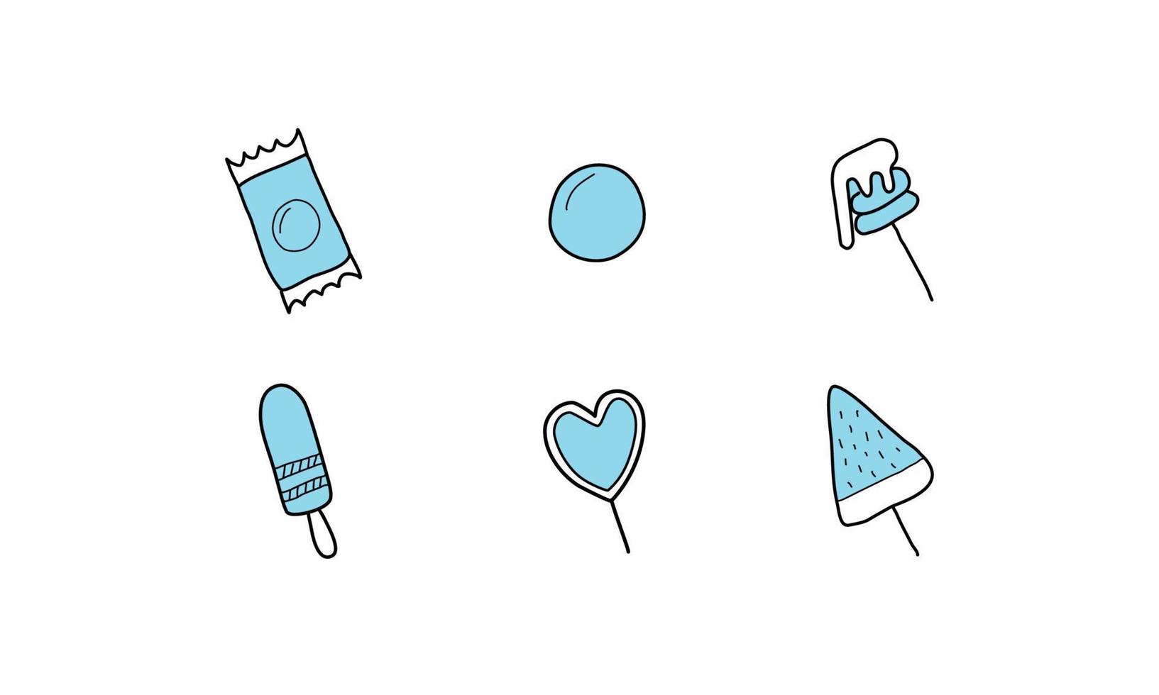 candy icon set vector