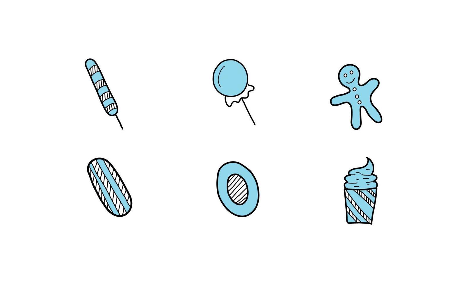 candy icon set vector