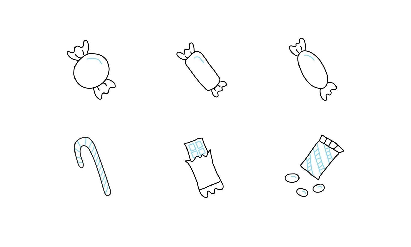 candy icon set vector