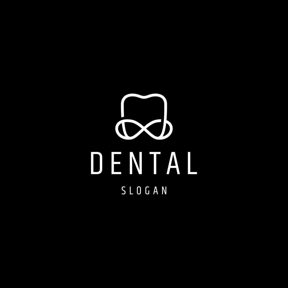 Abstract infinity dental logo icon design template vector