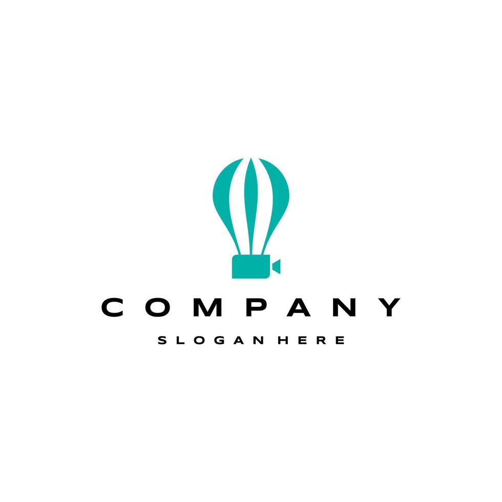 Balloon with camera logo icon design template vector