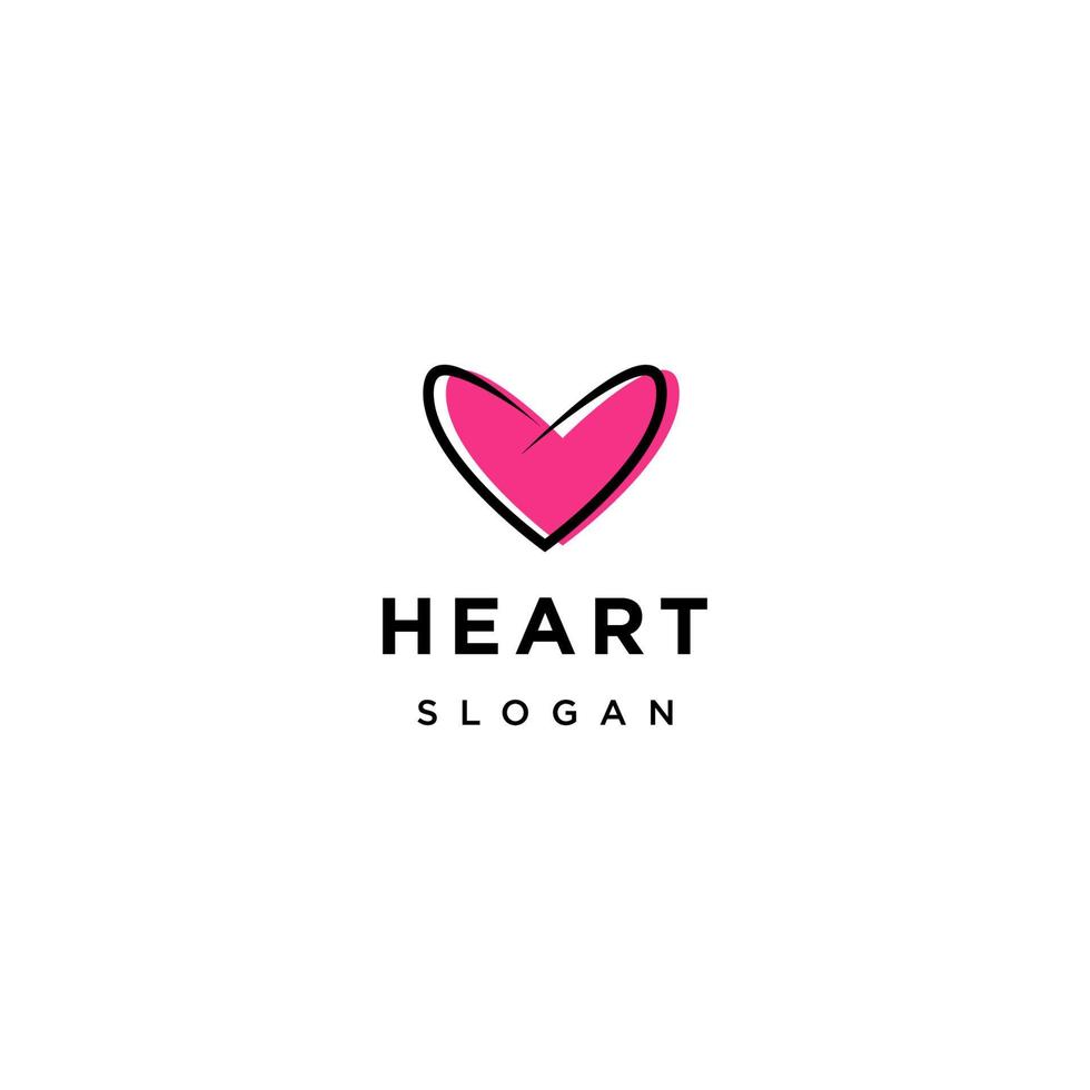 Heart logo icon design template vector