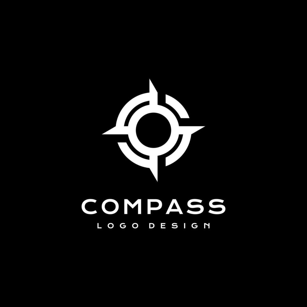 Compass logo icon design template vector