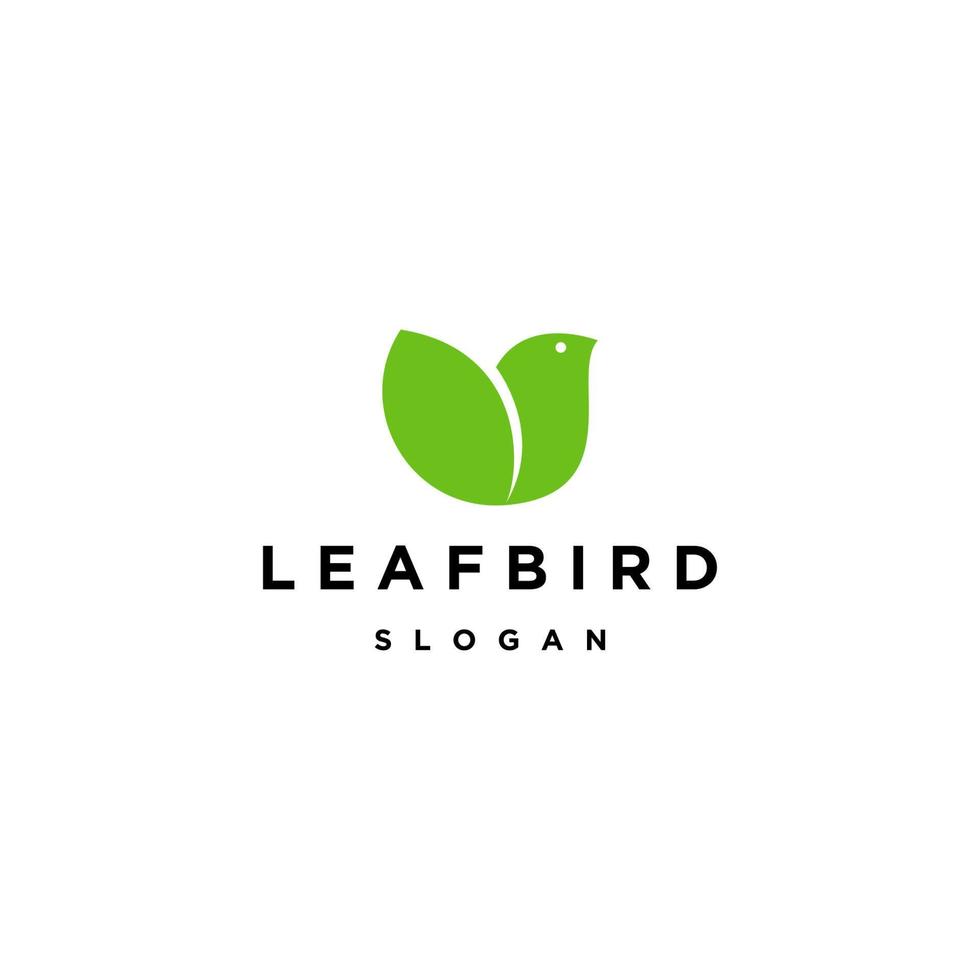 Leaf bird logo icon design template vector