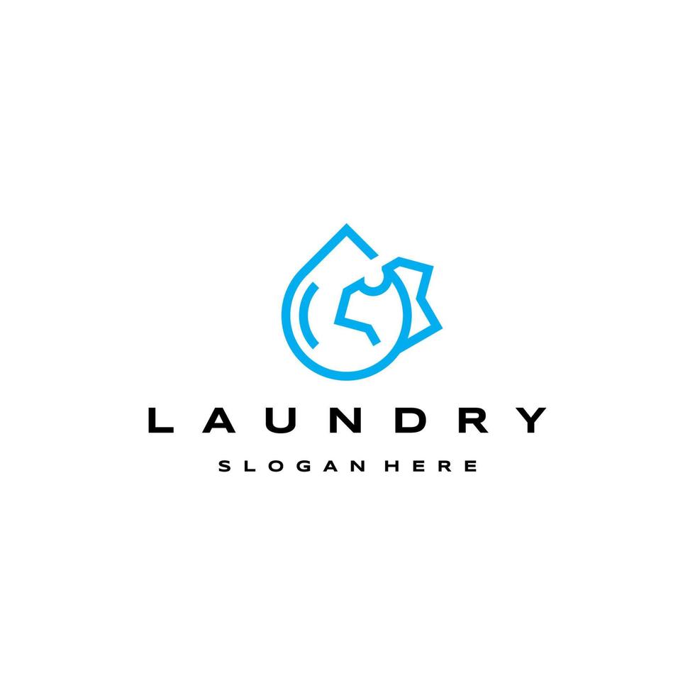 Laundry logo icon design template vector