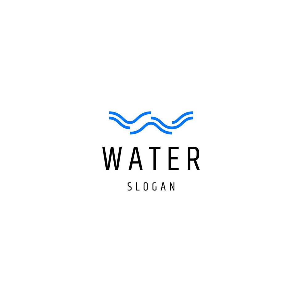Water logo icon design template vector