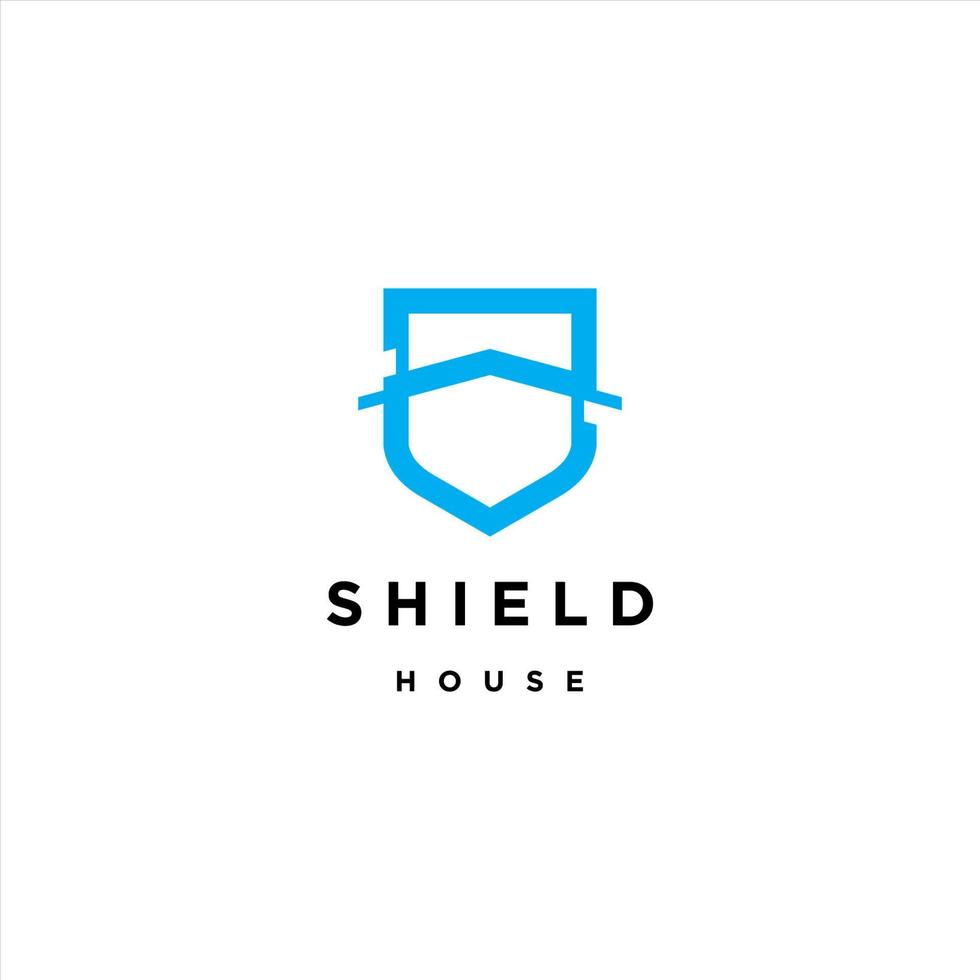 Shield house logo icon design template vector