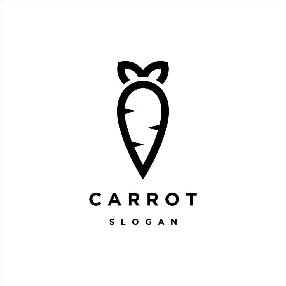 Carrot logo icon design template vector